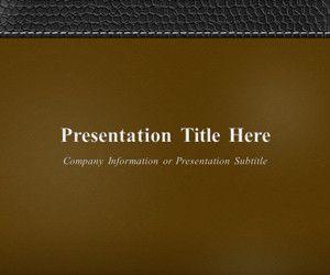 Executive Leather PowerPoint Template Brown