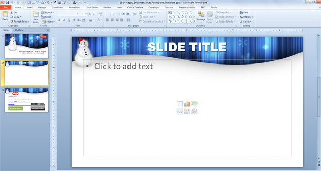 Internal slide design for Christmas PPT