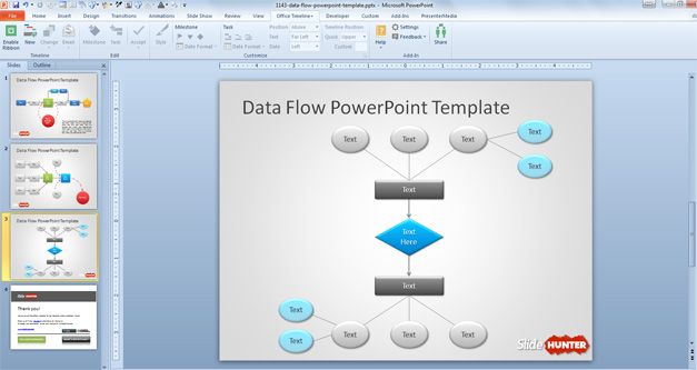 data flow powerpoint template