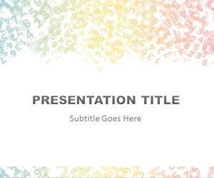 Colored Digits PowerPoint Template
