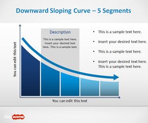 Downward Sloping Curve Template for PowerPoint