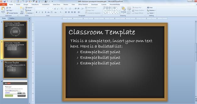 Classroom PowerPoint Template Internal Slide