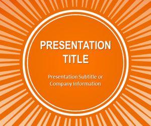 Orange Sunburst PowerPoint Template