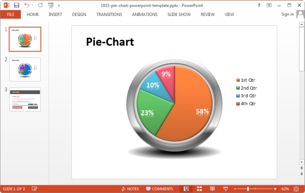 free pie chart powerpoint template