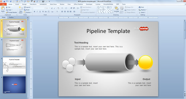Free Pipeline Powerpoint Template Free Powerpoint Templates Slidehunter Com