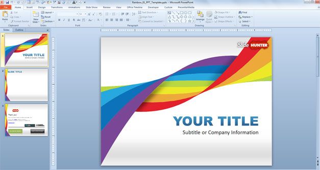 Rainbow DNA PowerPoint Template