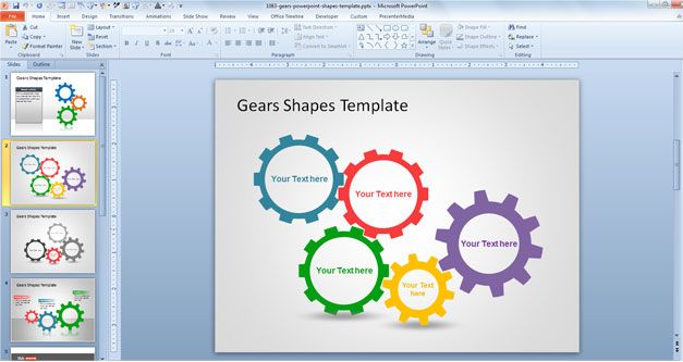 Gears PowerPoint Shapes download
