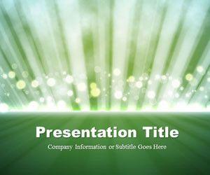 Light Rays Green PowerPoint Template