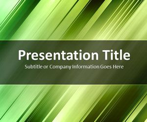 Slanted Bars Green PowerPoint Template