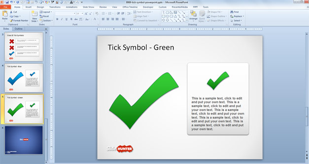 Tick Symbol for PowerPoint Presentations