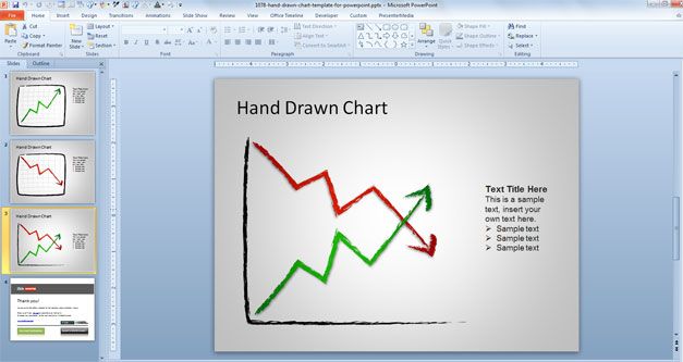 hand drawn chart in powerpoint