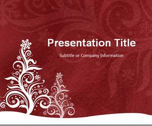 Pine Silhouette Red PowerPoint Template