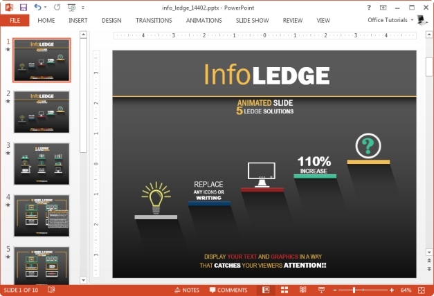 info ledge powerpoint template