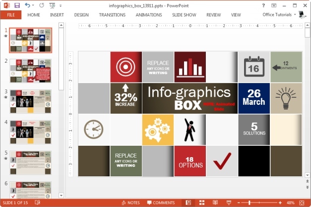 infographics box template for microsoft powerpoint
