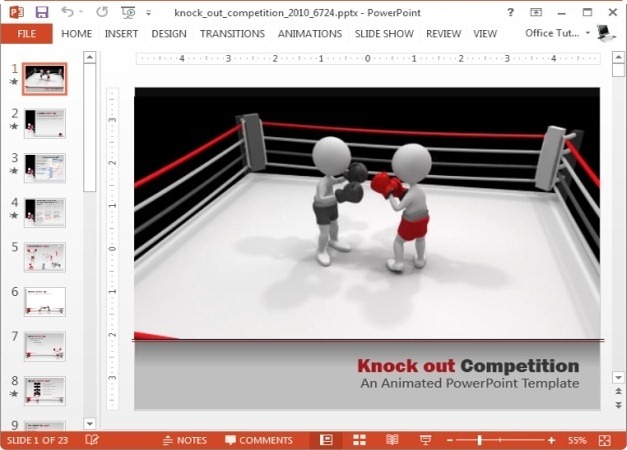 knock out competition template for powerpoint and keynote