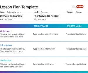 Simple Lesson Plan Template for PowerPoint
