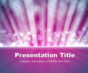 Light Rays Purple PowerPoint Template