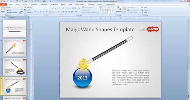 Magic Wand Shapes Template