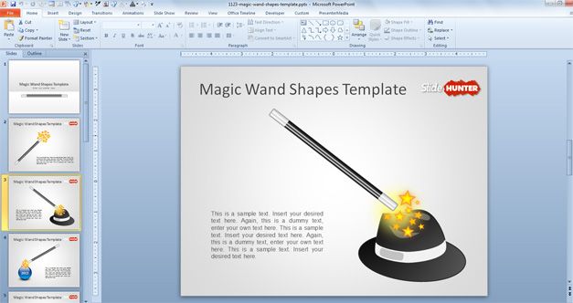 magic wand clipart and shape for PowerPoint free download