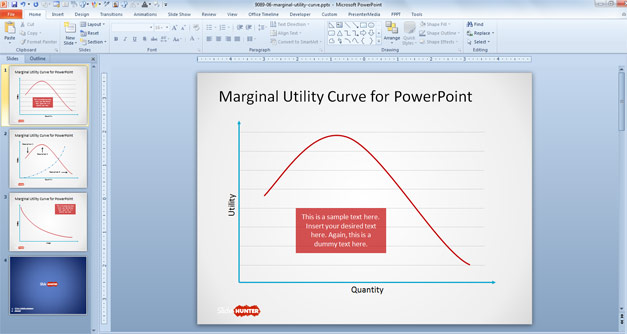 Marginal Utility Curve for PowerPoint