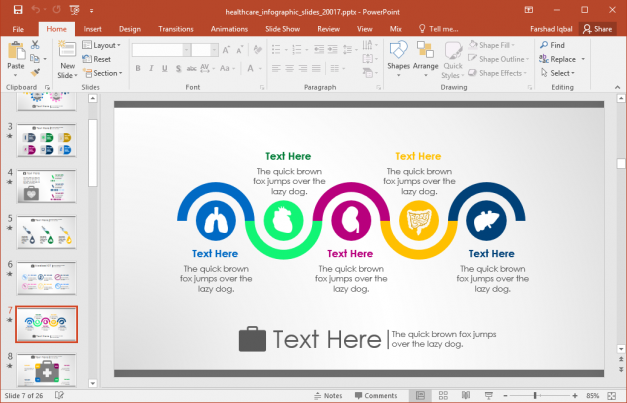 Animated Healthcare Infographics Template For PowerPoint