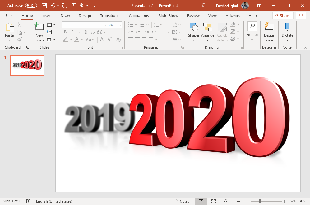 new year 2020 powerpoint clipart