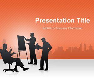 Business Conference Orange PowerPoint Template
