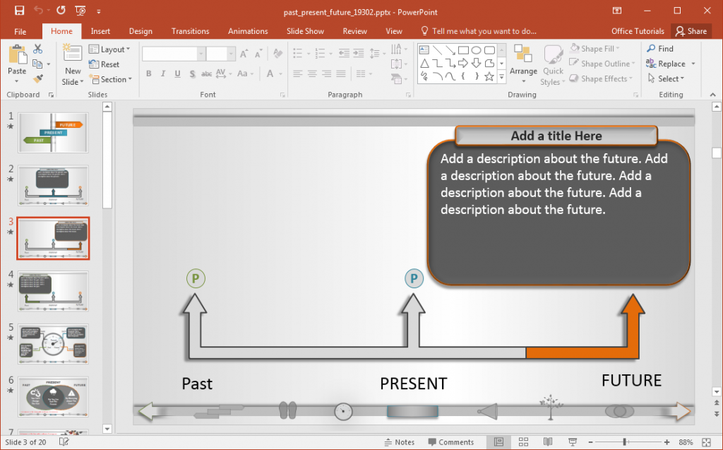 Animated Past Present Future Diagrams For PowerPoint