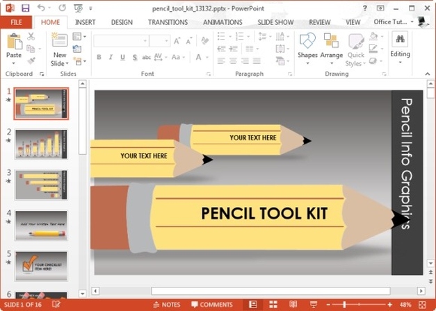pencil toolkit template for microsoft powerpoint