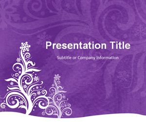 Pine Silhouette Purple PowerPoint Template