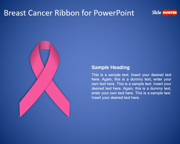 Free Breast Cancer Ribbon PowerPoint Template