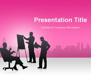 Business Conference Pink PowerPoint Template