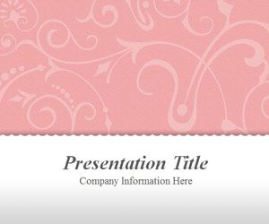 Vintage Floral Pink PowerPoint Template