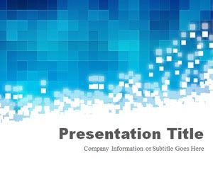 Pixels Blue PowerPoint Template