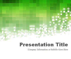 Pixels Green PowerPoint Template