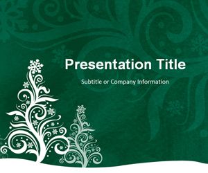 Pine Silhouette Green PowerPoint Template