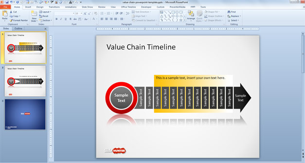 Free Value Chain Timeline Template for PowerPoint