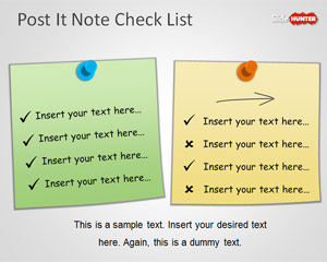 PowerPoint Check List Template with Post It Notes