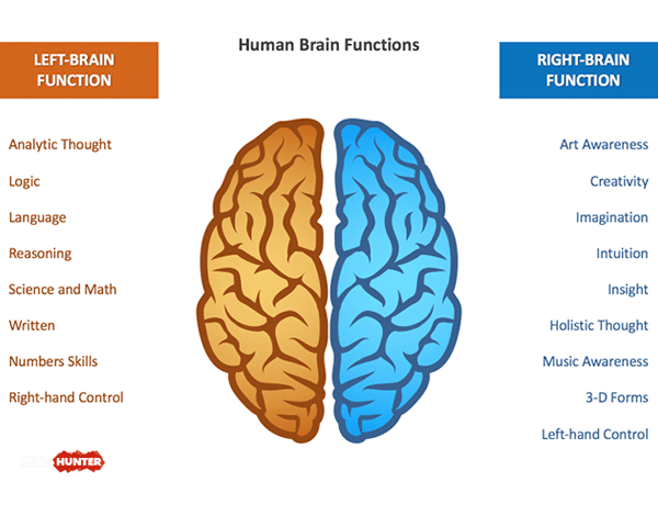 Free Brain PowerPoint Template with Left & Right Sides