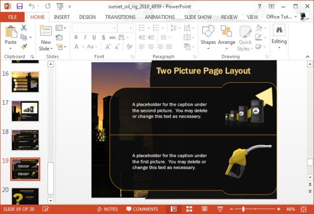 pumping oil powerpoint template