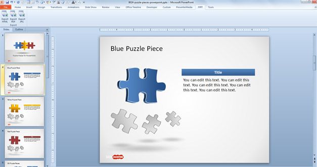puzzle shape for powerpoint