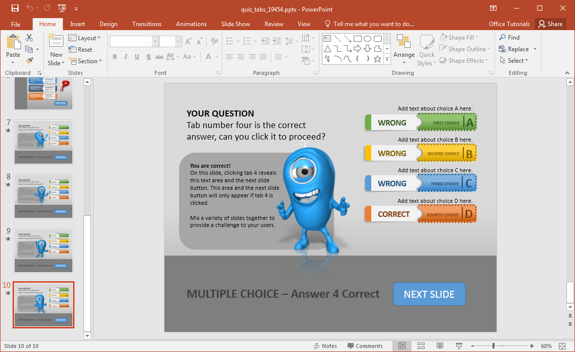 Animated PowerPoint Quiz Template For Conducting Quizzes With Quiz Show Template Powerpoint
