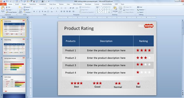 Rating Stars PowerPoint Template