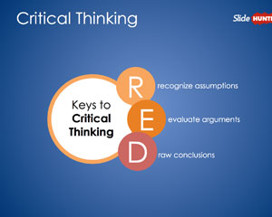 Pearson’s Red Critical Thinking PowerPoint Diagram