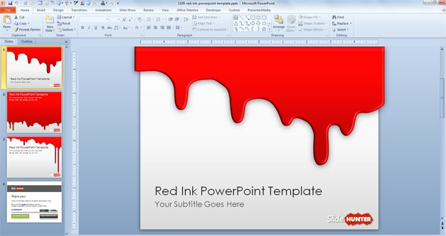 red powerpoint background