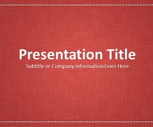 Linen Red PowerPoint Template
