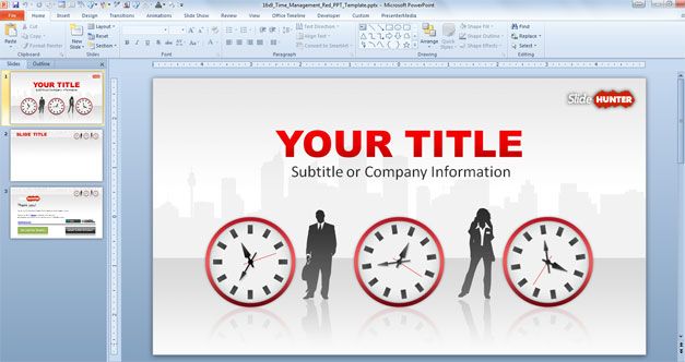 royalty free widescreen template for PowerPoint presentations