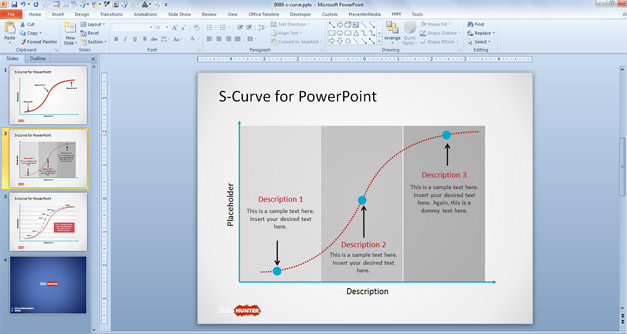 S-curve PowerPoint template