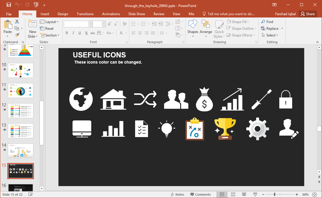 sample clipart with different icons