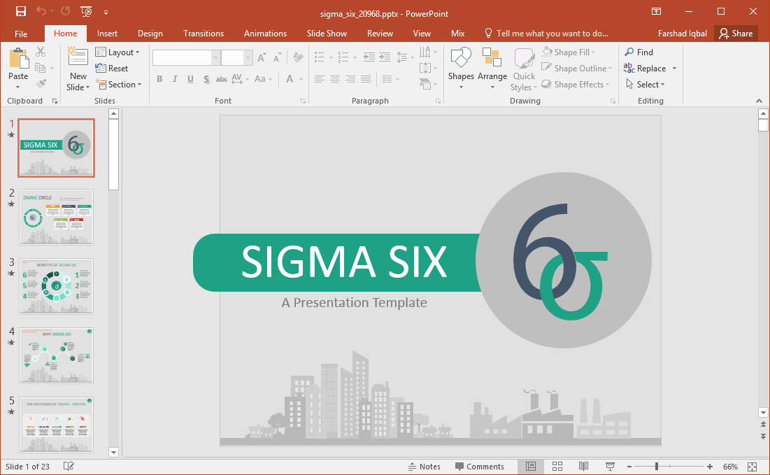 sigma six powerpoint template